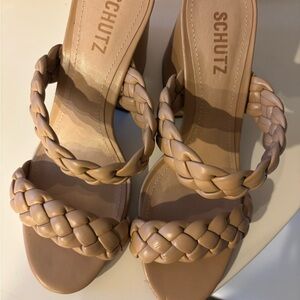 SCHUTZ Women's Braided Sandals in Tan